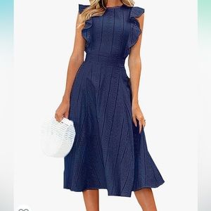 Elegant Navy Midi Dress